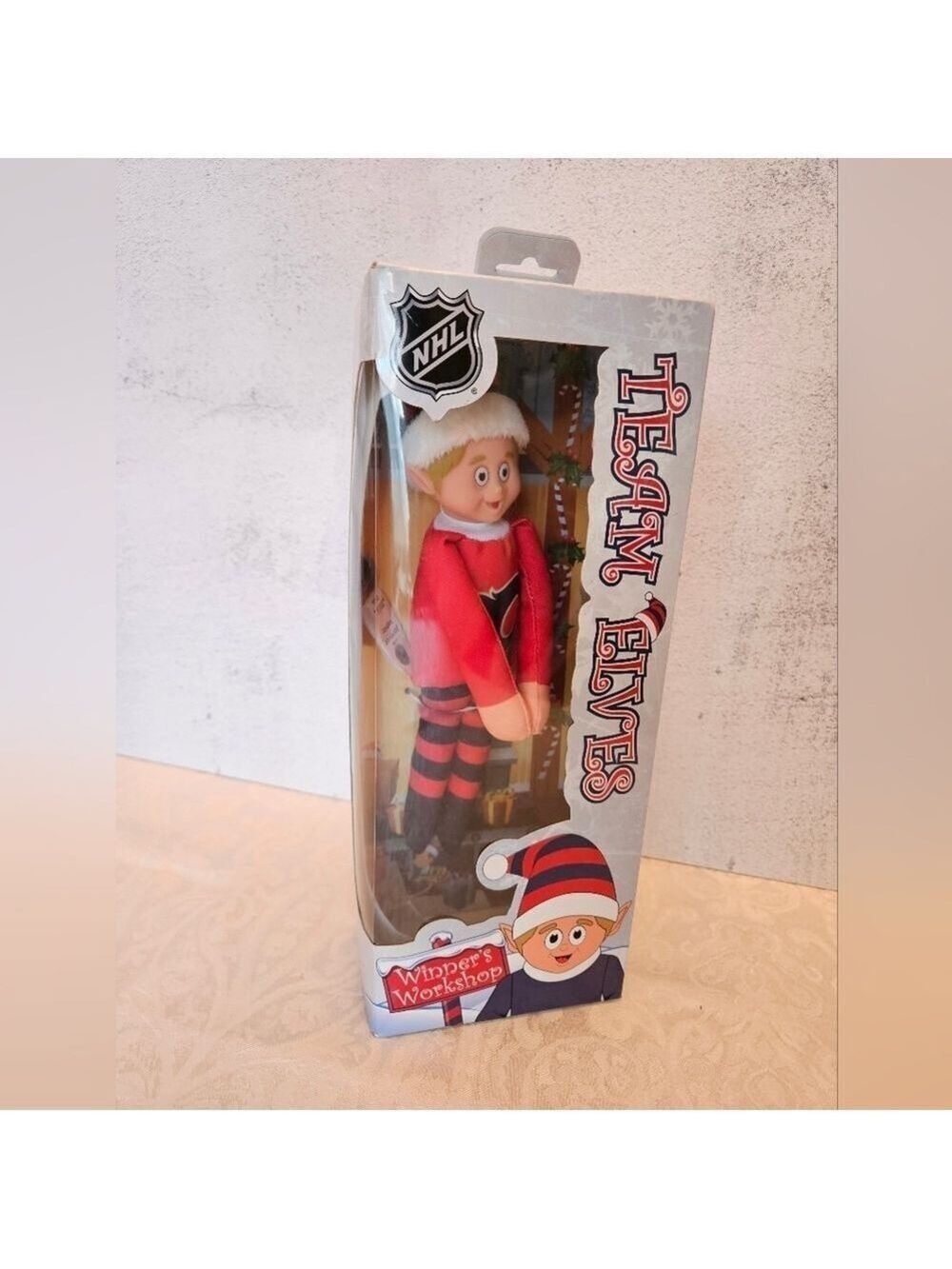 Winner's Workshop Team Elves Flames Officially Licensed NHL Elf